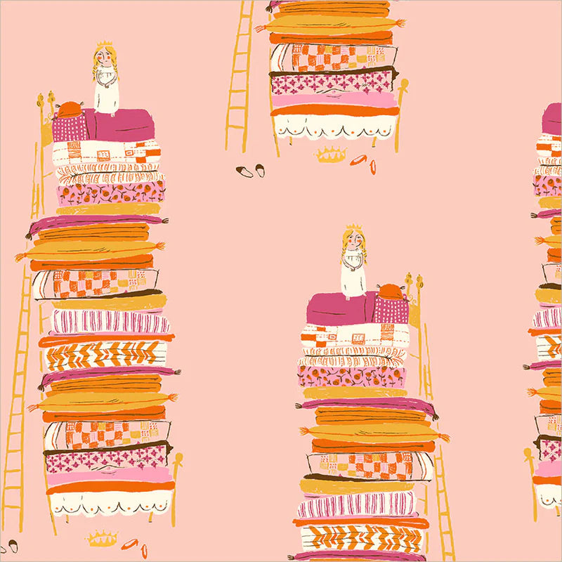 PREORDER: Heather Ross Favorites - Princess And The Pea 39658D-5 Pink Jade by Windham Fabrics