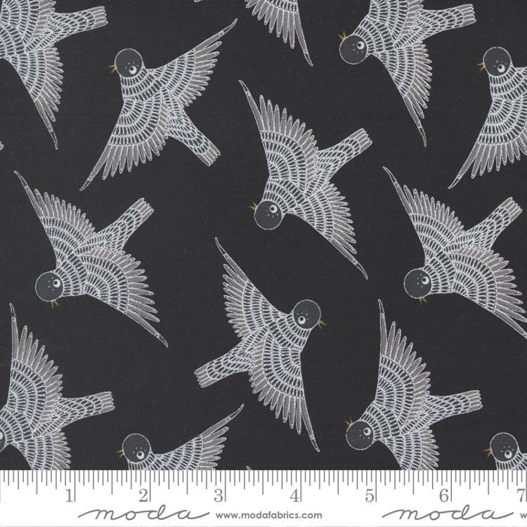 CHRISTMAS SALE: Birdsong Raven 48353 17 by Gingiber for Moda