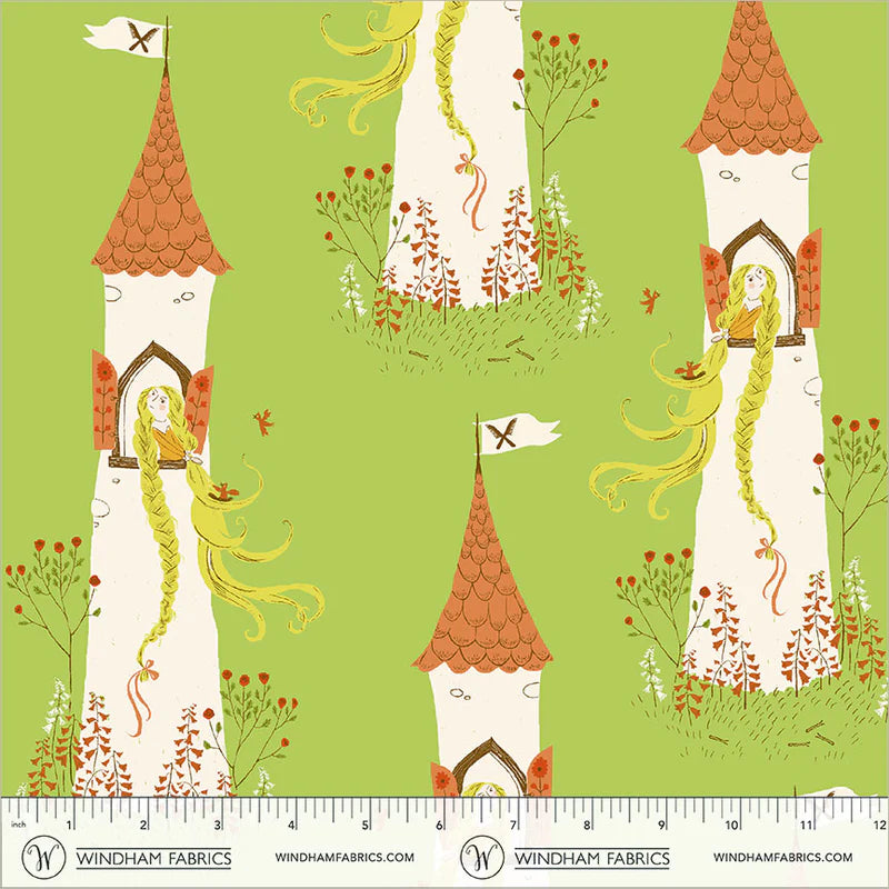 PREORDER: Heather Ross Favorites - Rapunzel 51197D-1 Green by Windham Fabrics