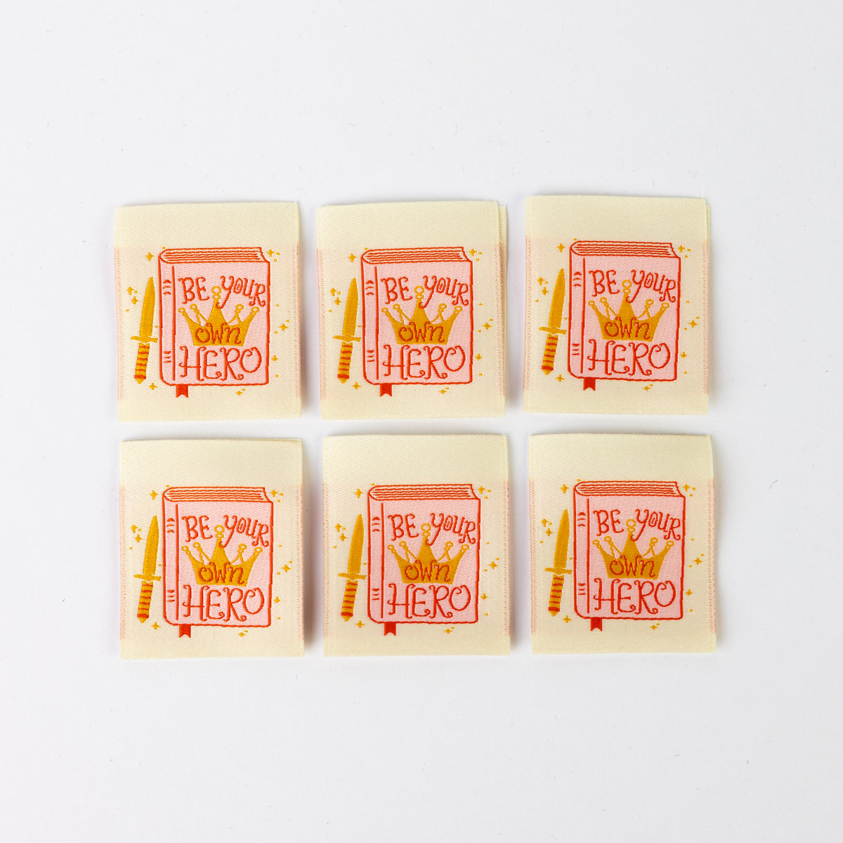 Be Your Own Hero Labels by Kati Cupcake for Quilt With Miss Kate (Red)