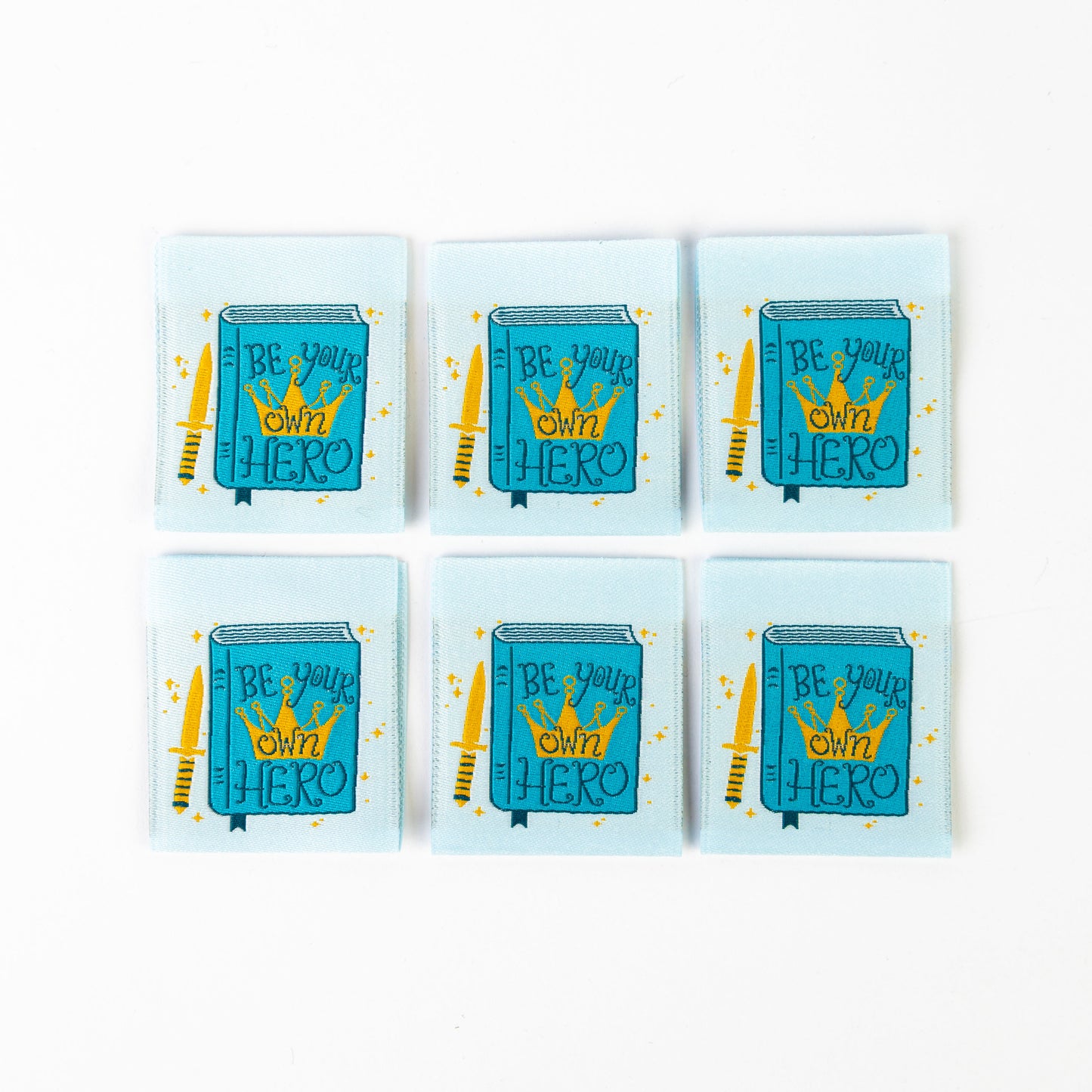 Be Your Own Hero Labels by Kati Cupcake for Quilt With Miss Kate (Blue)