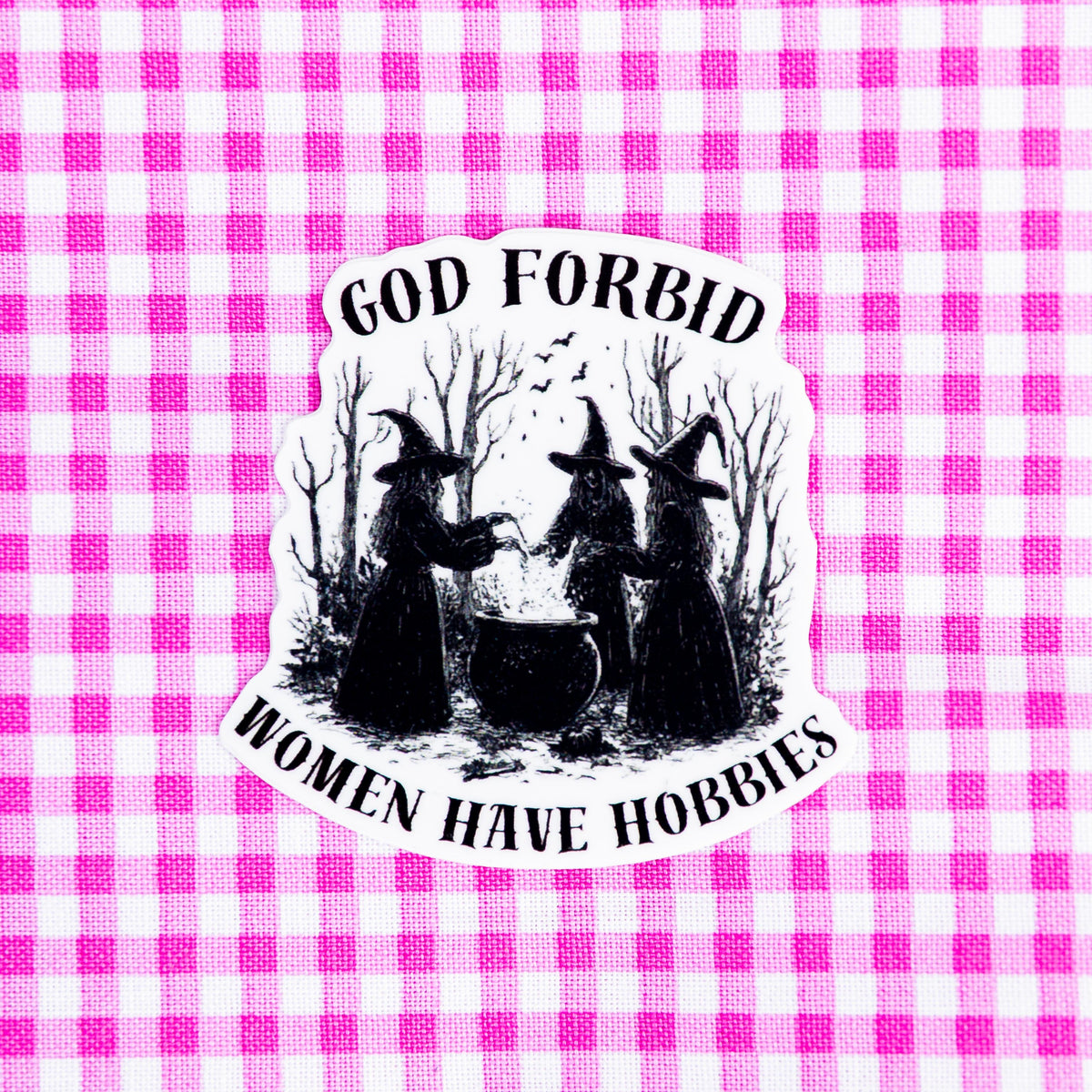 God Forbid Women Have Hobbies Sticker by Pretty Toxic Stickers