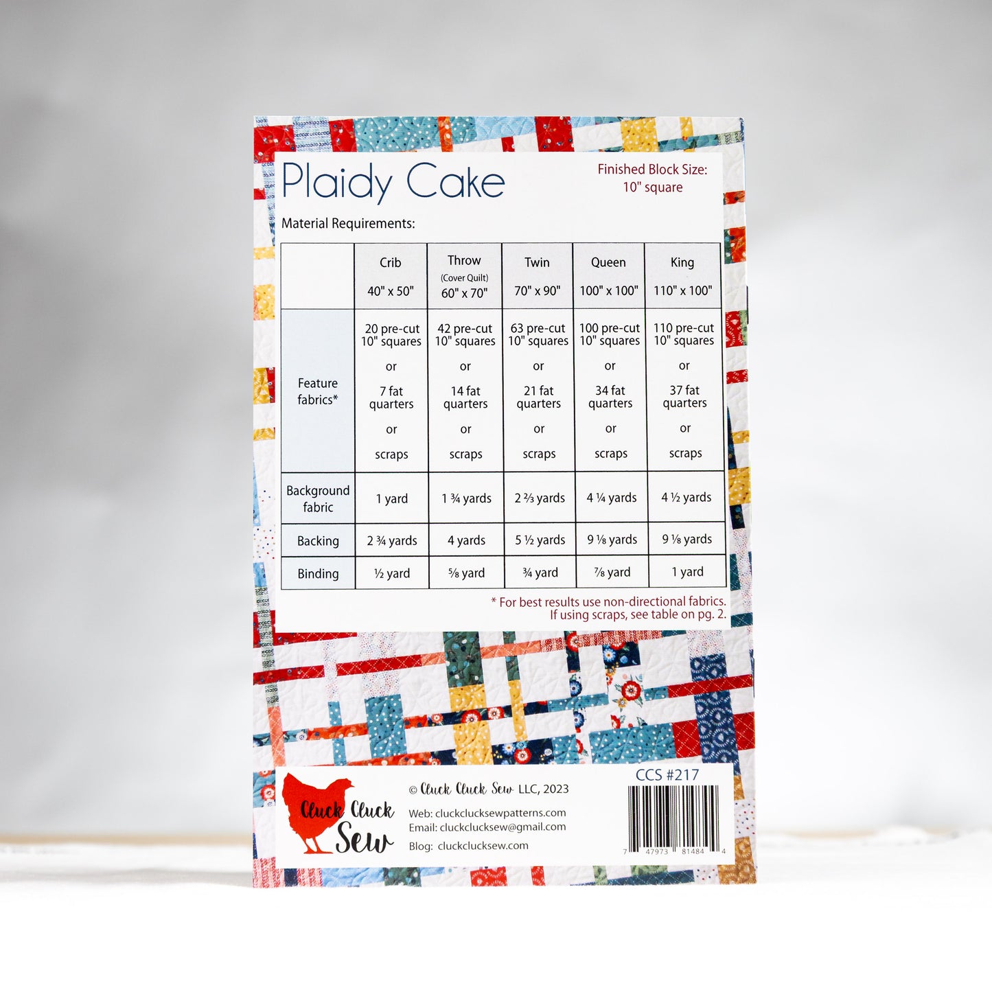 Plaidy Cake Pattern