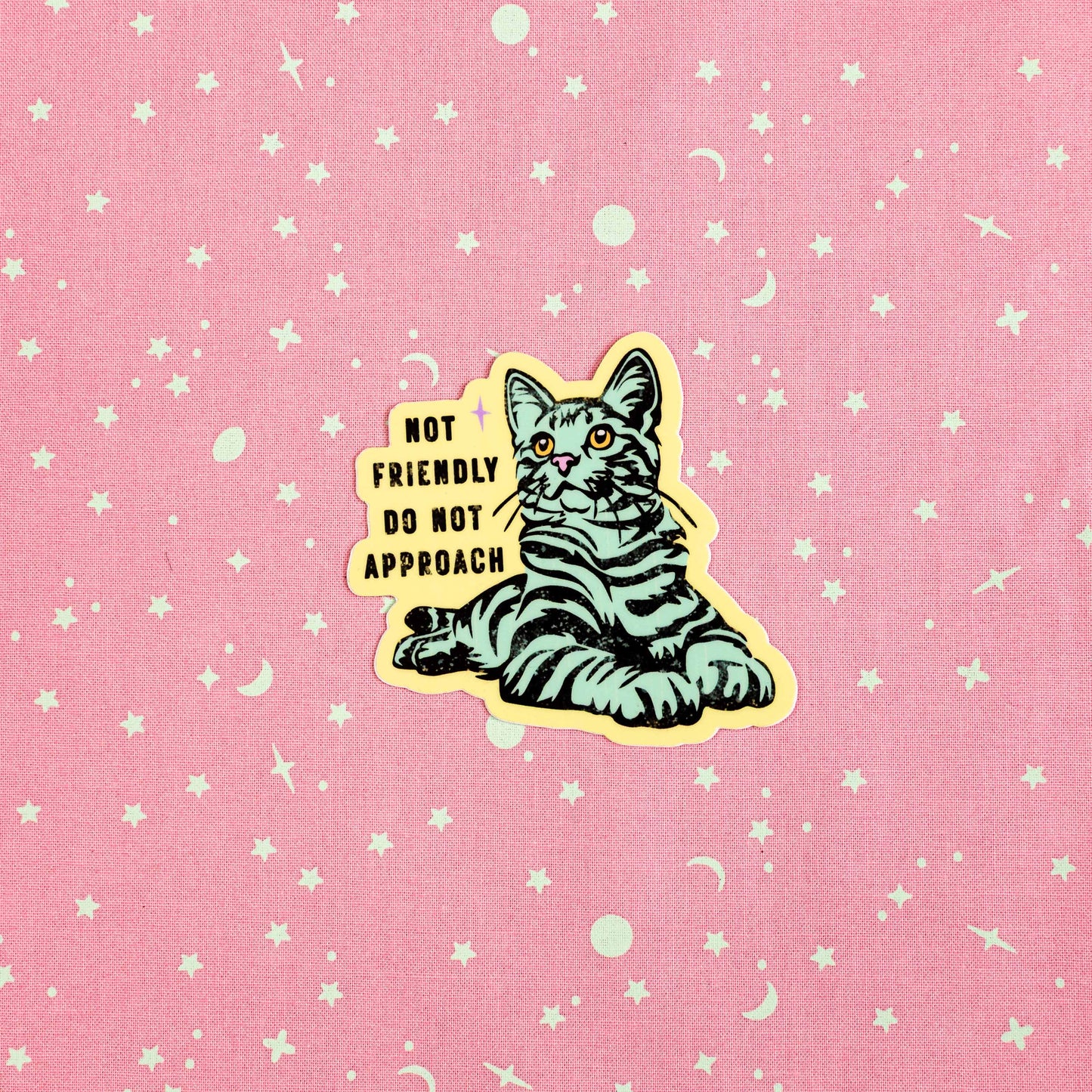 Not Friendly Do Not Approach - Sticker by Yarnival Stickers