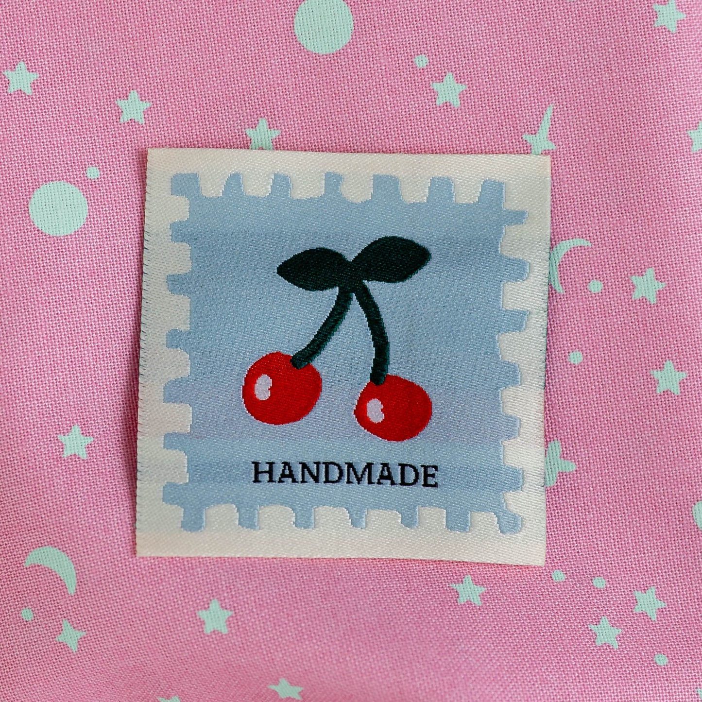 Cherry Blue Woven Labels by Minki Kim