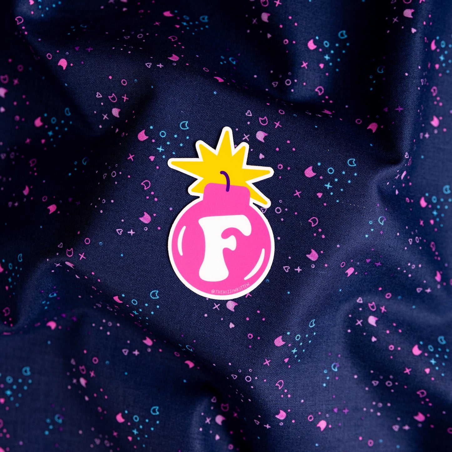 F-Bomb - Waterproof Vinyl Sticker by TheHissinKitten