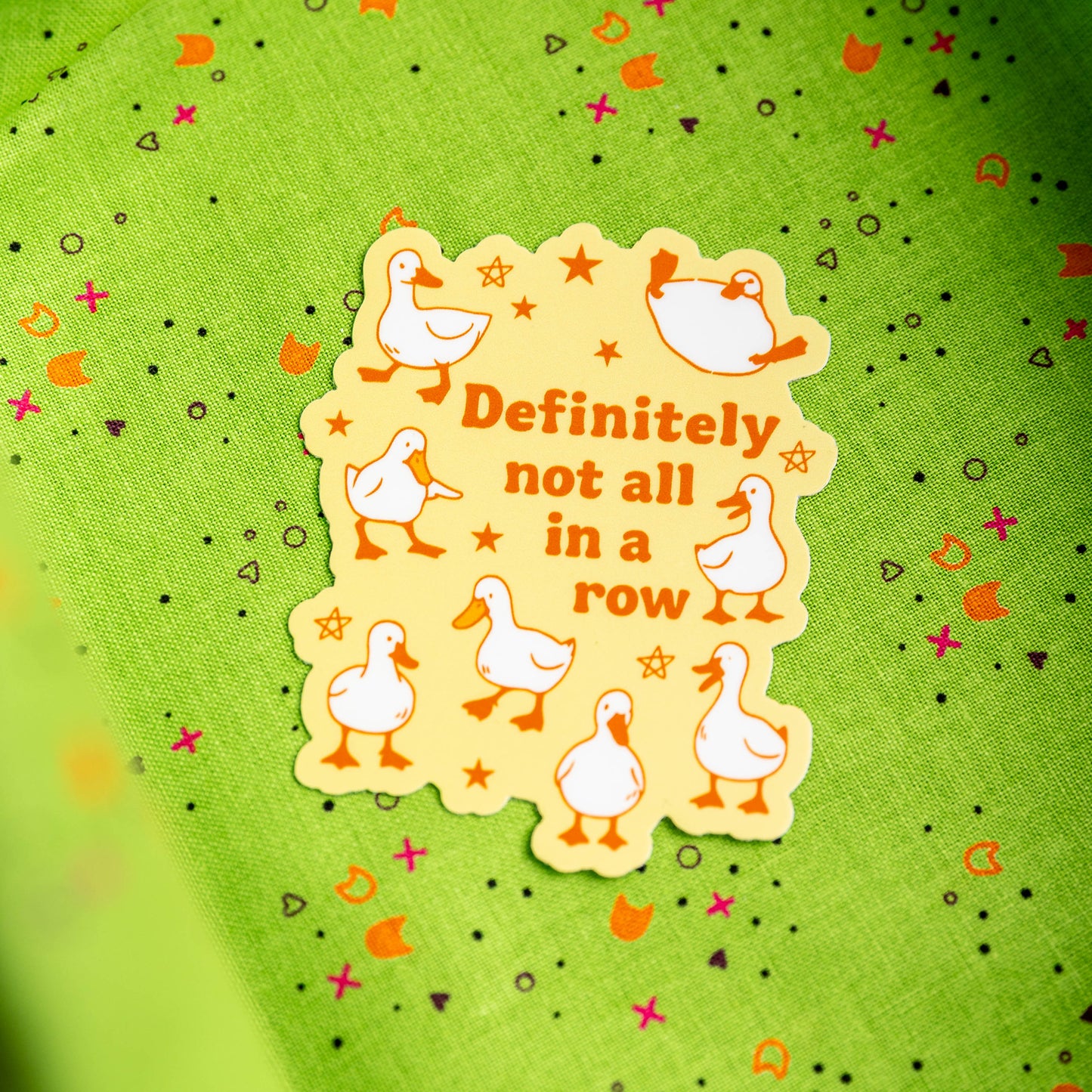 Definitely Not All In A Row- Sticker by Yarnival Stickers