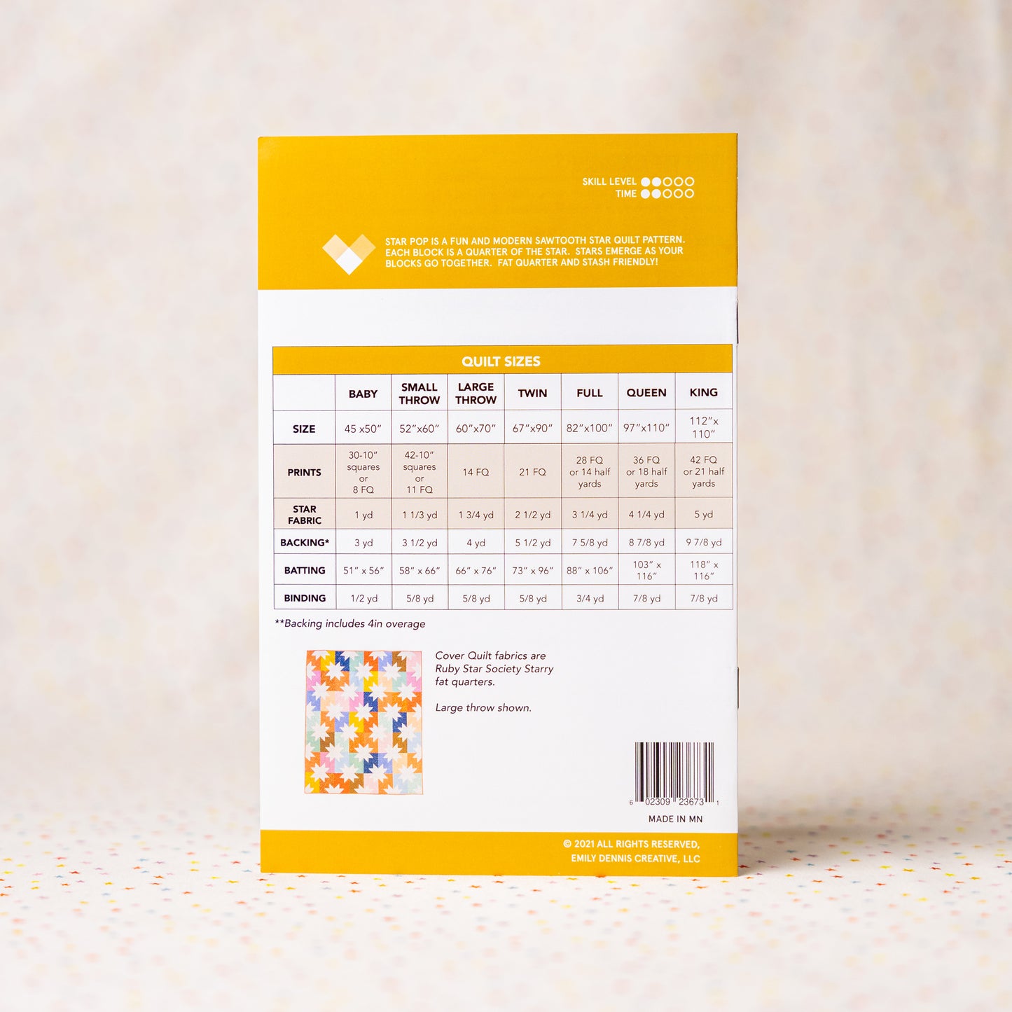 Star Pop Paper Pattern by Quilty Love