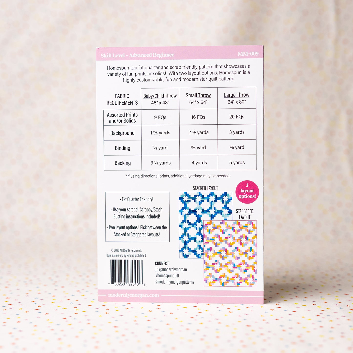 Homespun Paper Pattern by Modernly Morgan