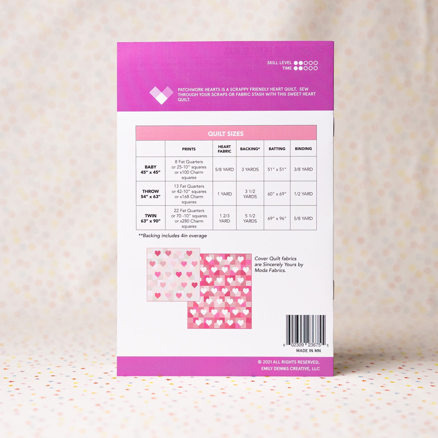 Patchwork Hearts Paper Pattern by Quilty Love