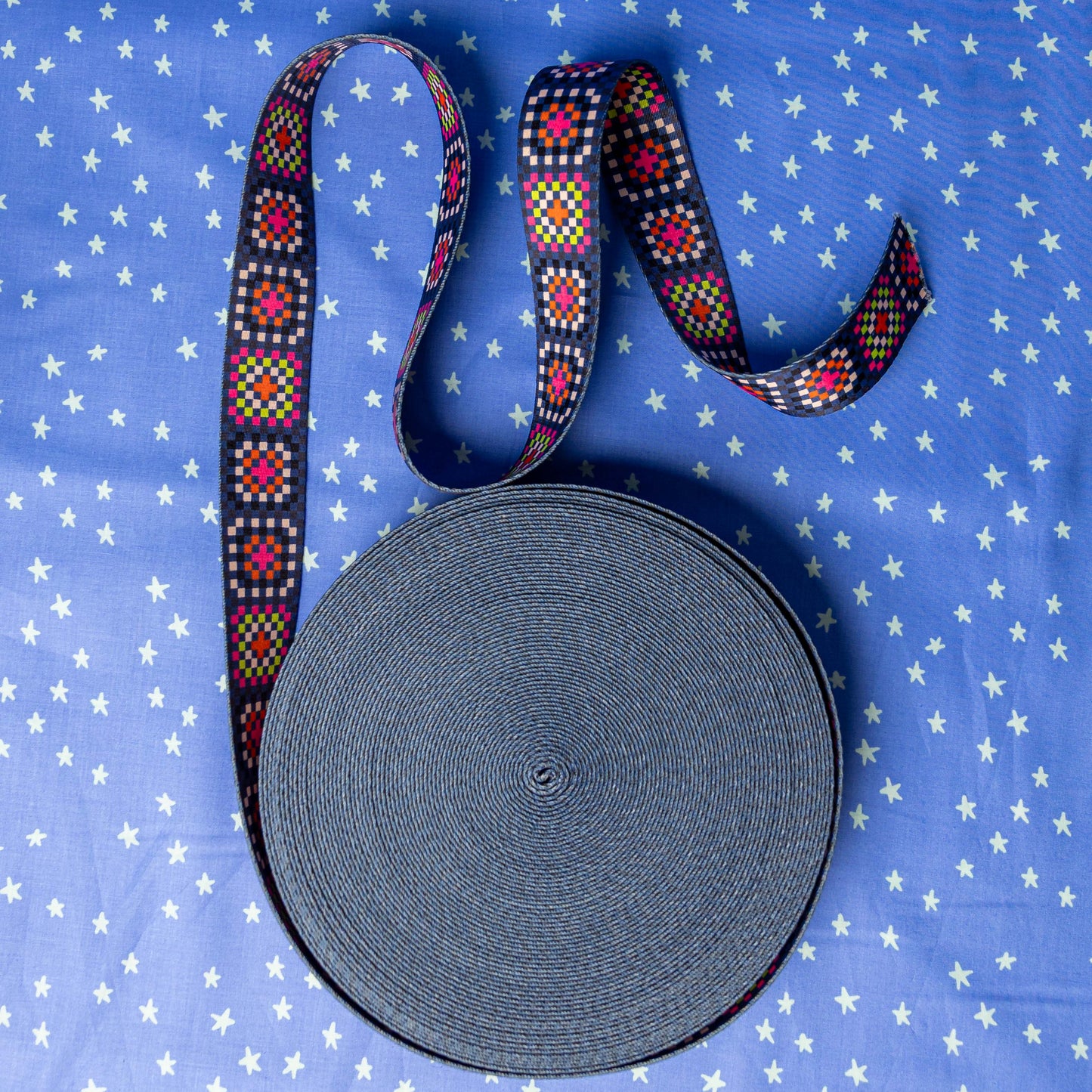 1.5" Granny Sq In Night Webbing by Alexia Abegg for Stitch Supply