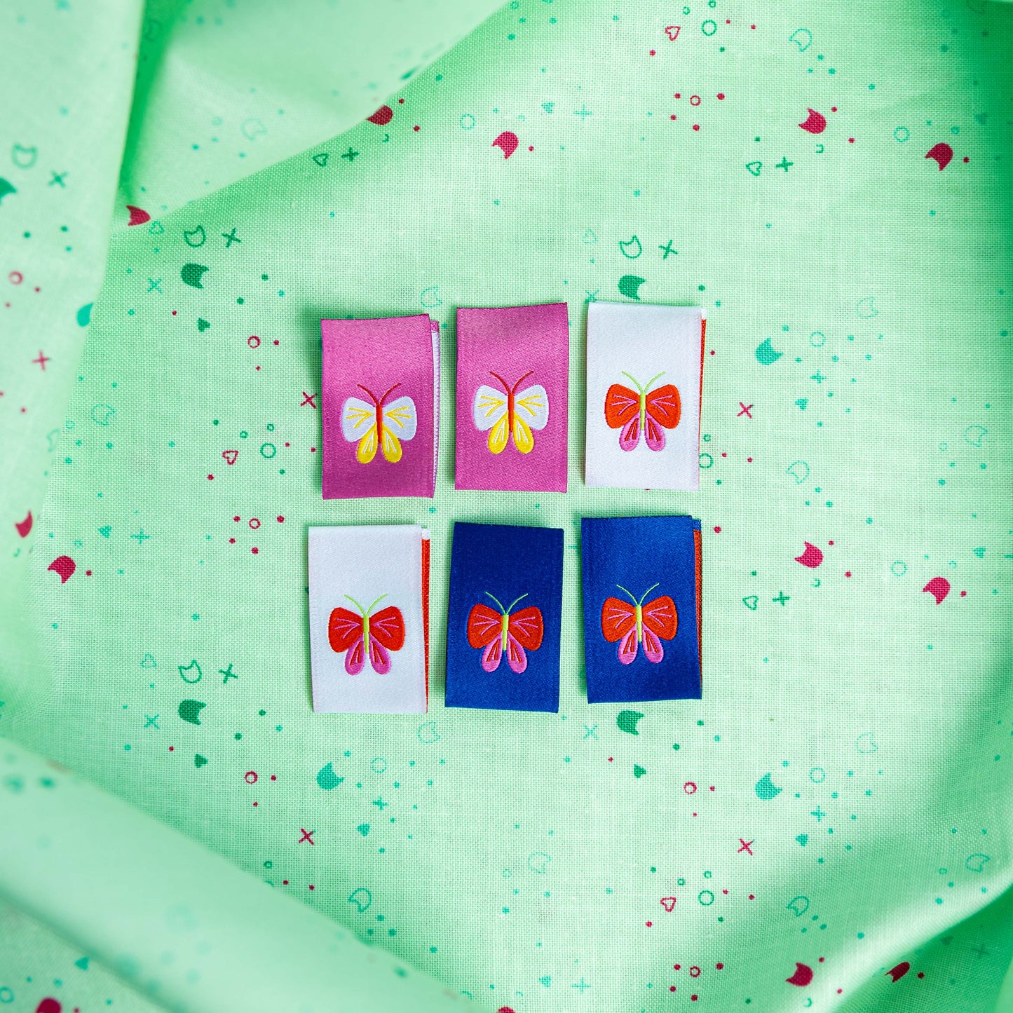 Butterflies Sew In Labels by Knot and Thread