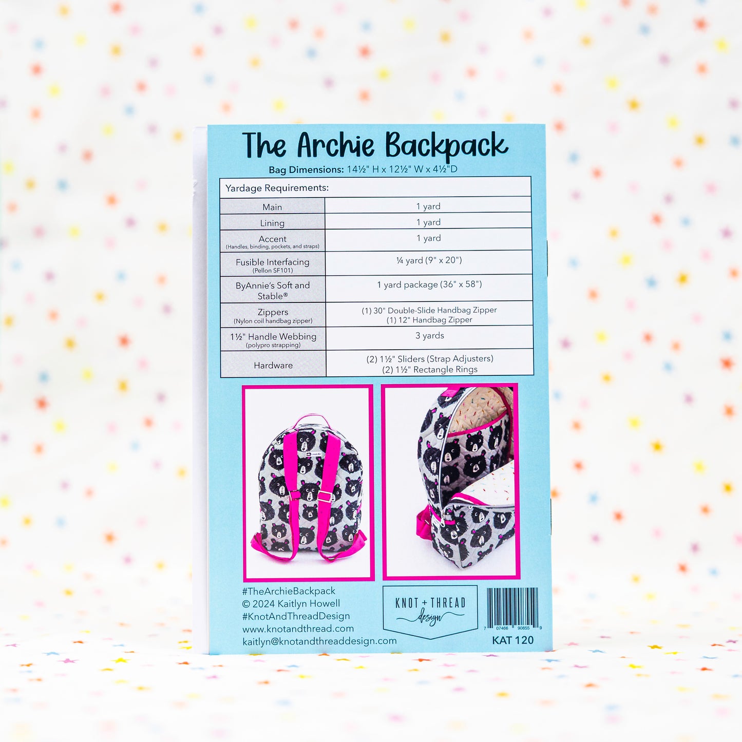 The Archie Backpack by Knot and Thread Design