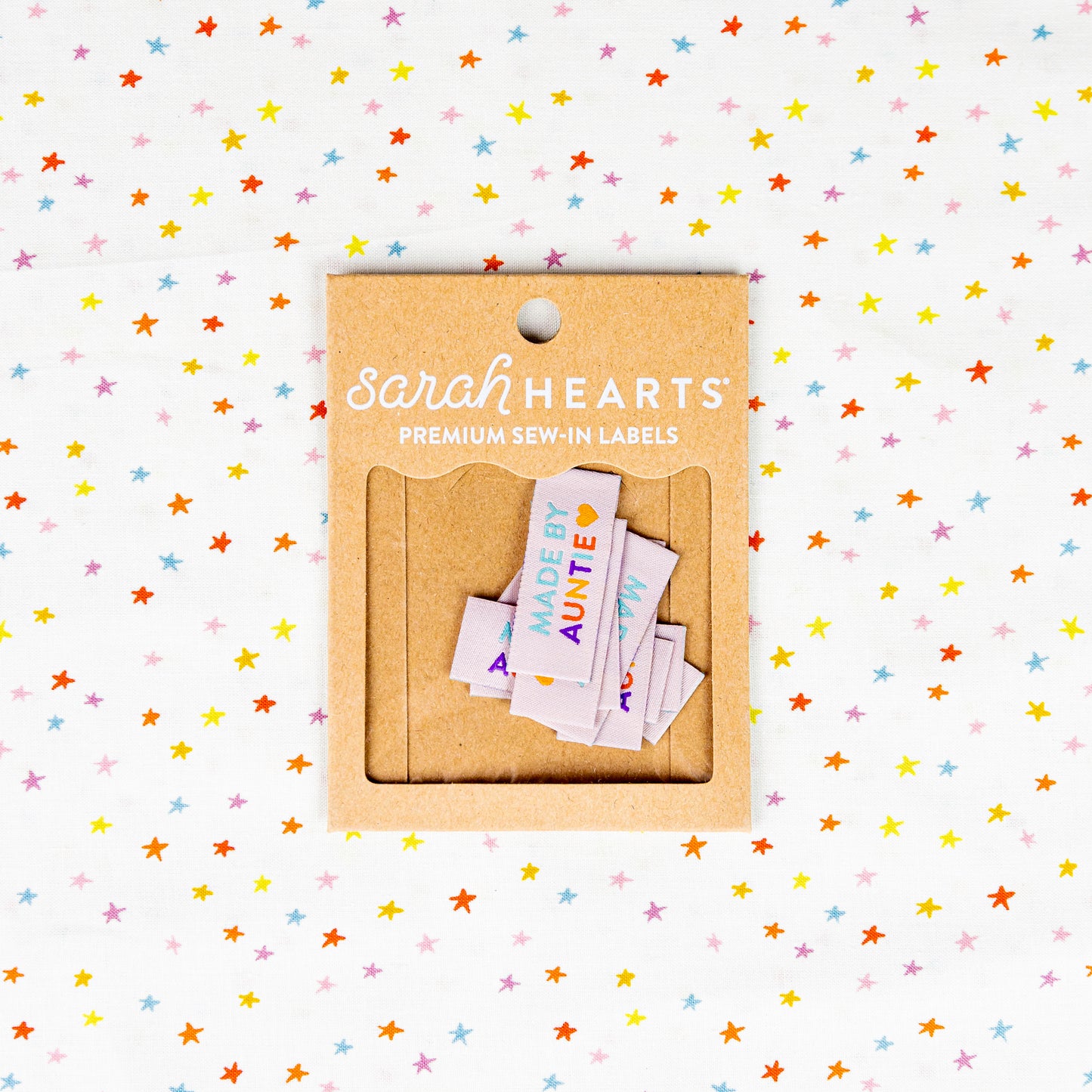Made by Auntie Woven Labels by Sarah Hearts