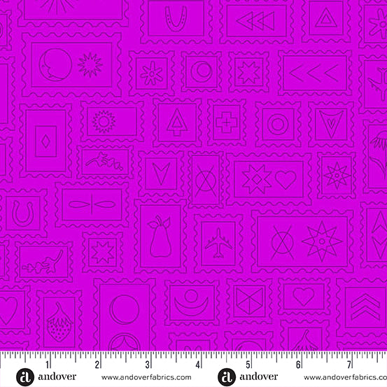 Color Camp Bloom Postcard Cabbage by Alison Glass for Andover A-10424-E