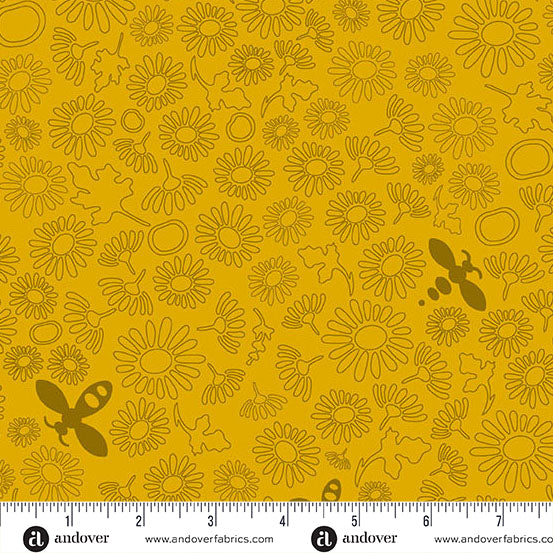 Color Camp Sun Bee Honey by Alison Glass for Andover A-10431-Y