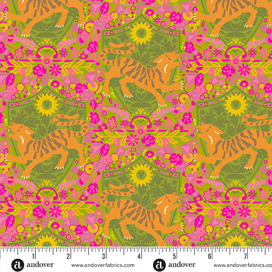 Menagerie Tiger Jungle by Alison Glass for Andover A-10627-G