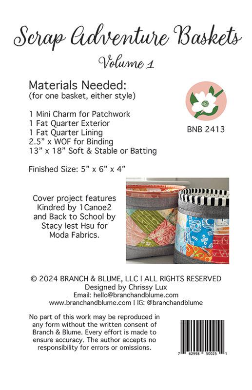 Scrap Adventure Basket Vol. 1 Pattern