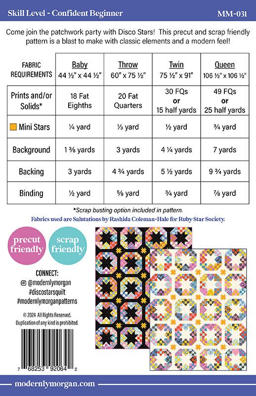 Disco Stars Paper Pattern by Modernly Morgan
