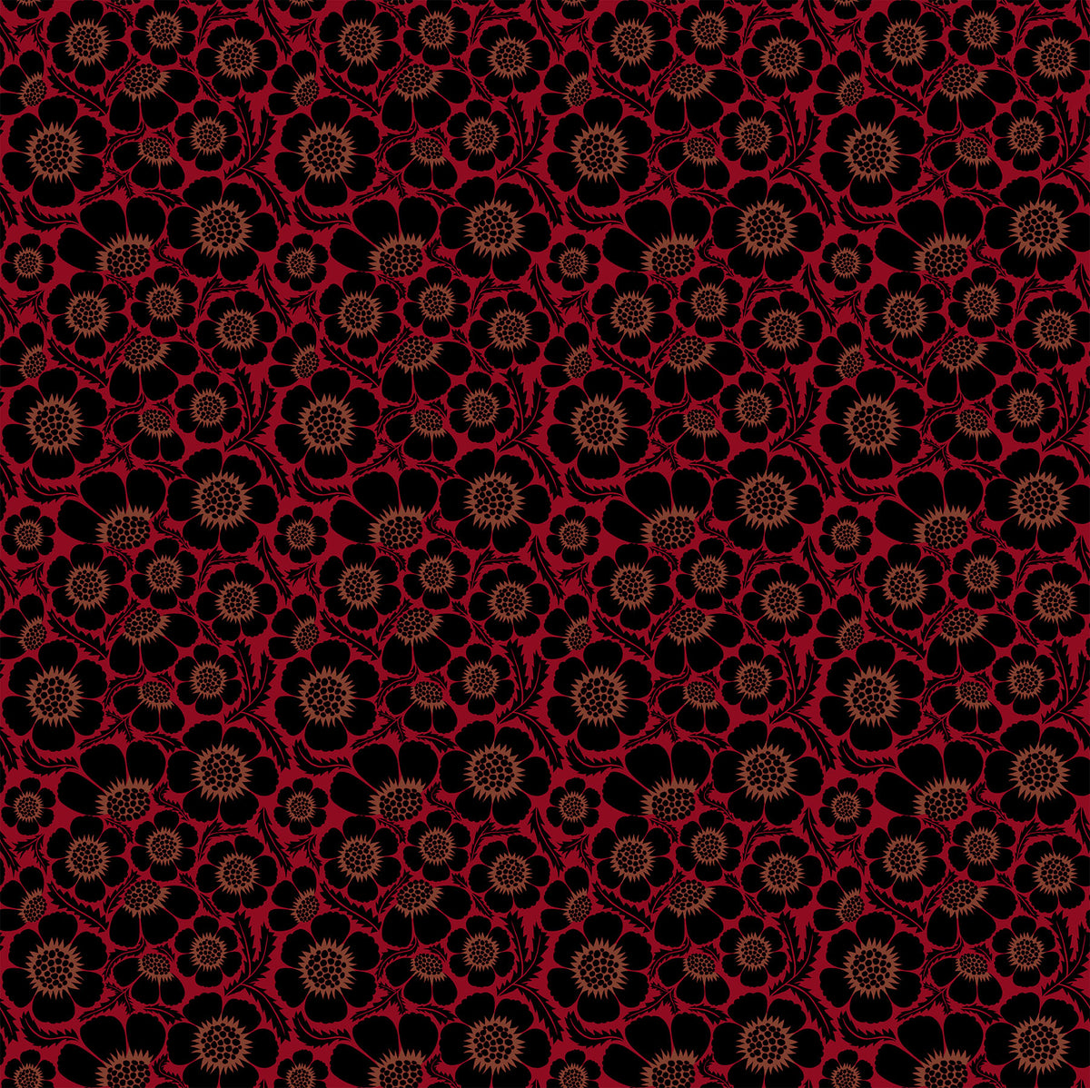 Clean Cut Prickly Scarlet for Anna Maria Textiles AMT185-25L