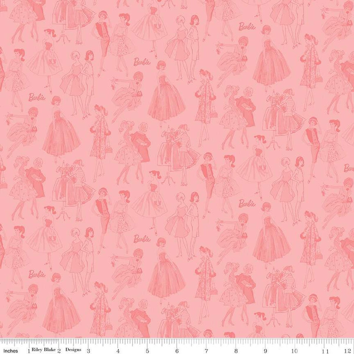 Barbie™ Vintage Tonal Pink - by Riley Blake