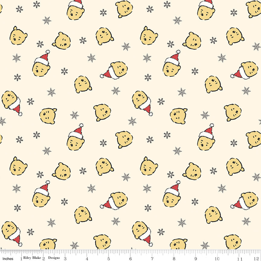 Winnie The Pooh Christmas Jumble for Riley Blake C19571-CREAM