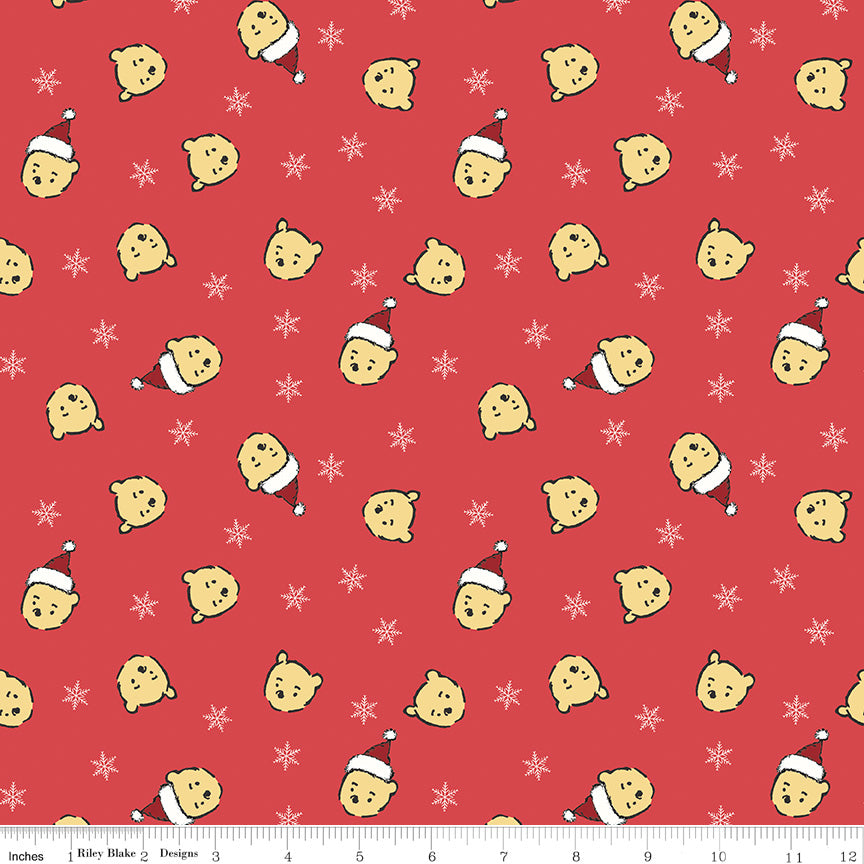 Winnie The Pooh Christmas Jumble for Riley Blake C19571-RED