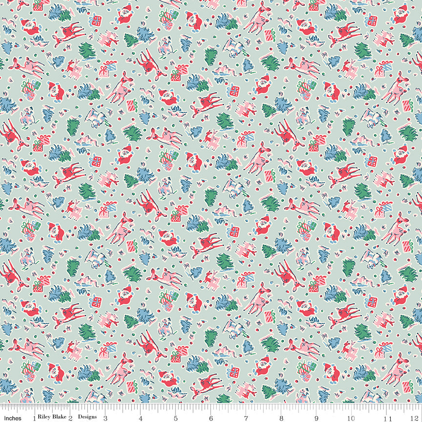 Make Merry Woodland by Cath Kidston for Riley Blake C19595-Mist
