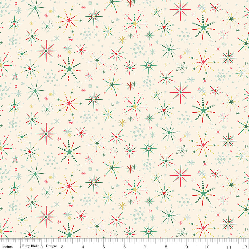 Make Merry Snowburst by Cath Kidston for Riley Blake C19596-Ivory