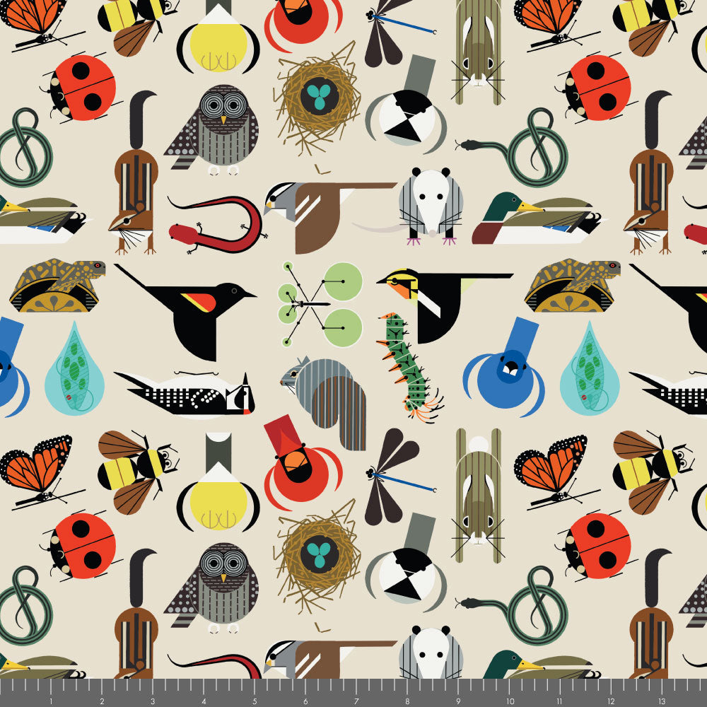 Shaker Lakes Shaker Lakes Critter by Charley Harper for Birch Fabrics CH487