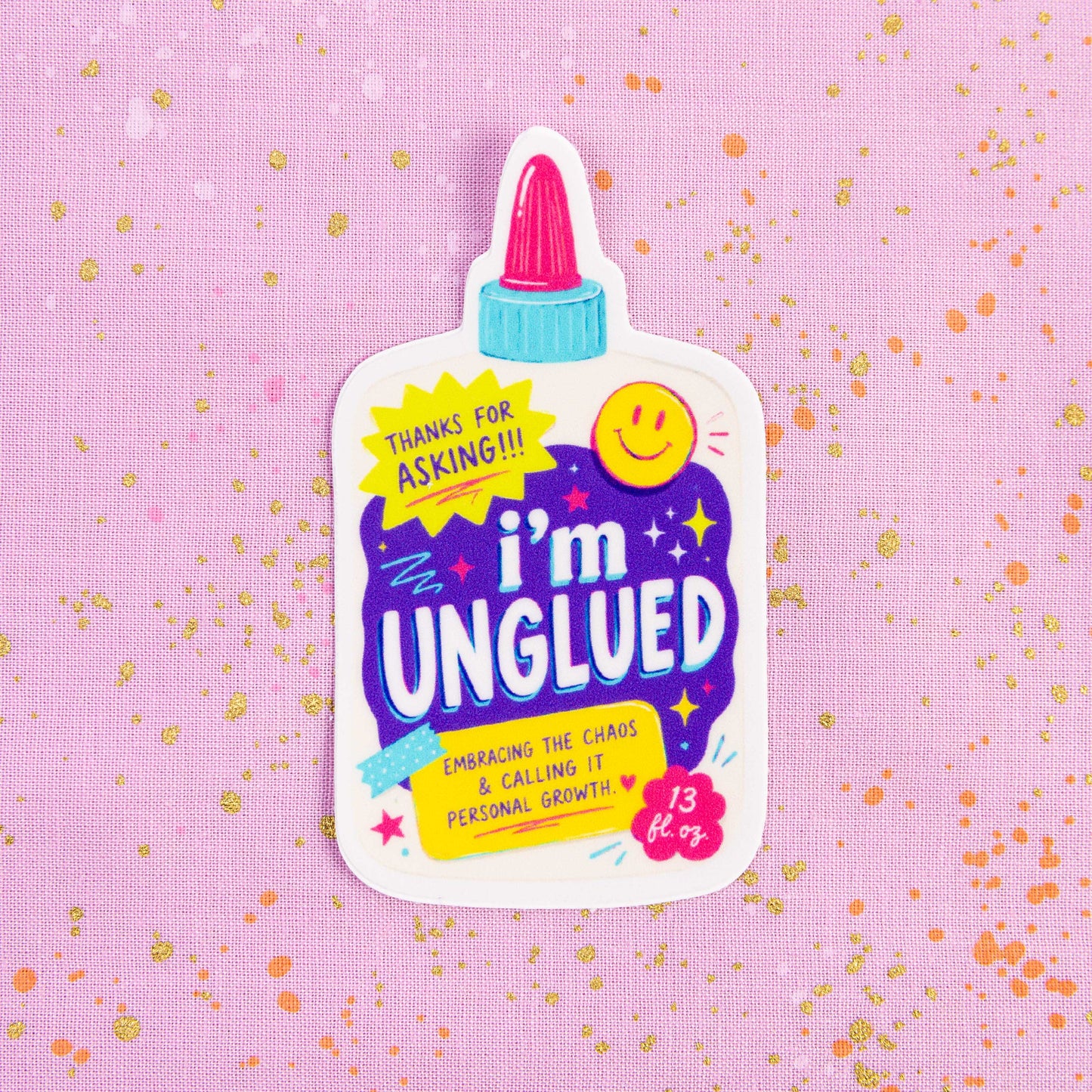 I'm Unglued Sticker by Inviting Affairs