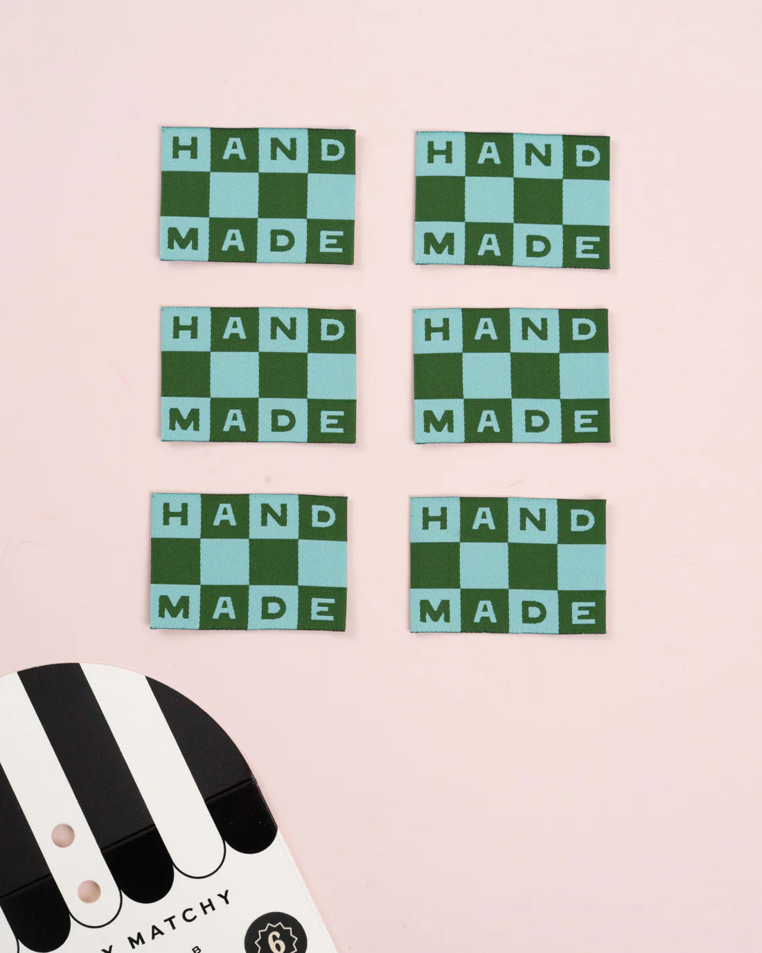 Handmade Checkerboard Large Garment Labels by Matchy Matchy