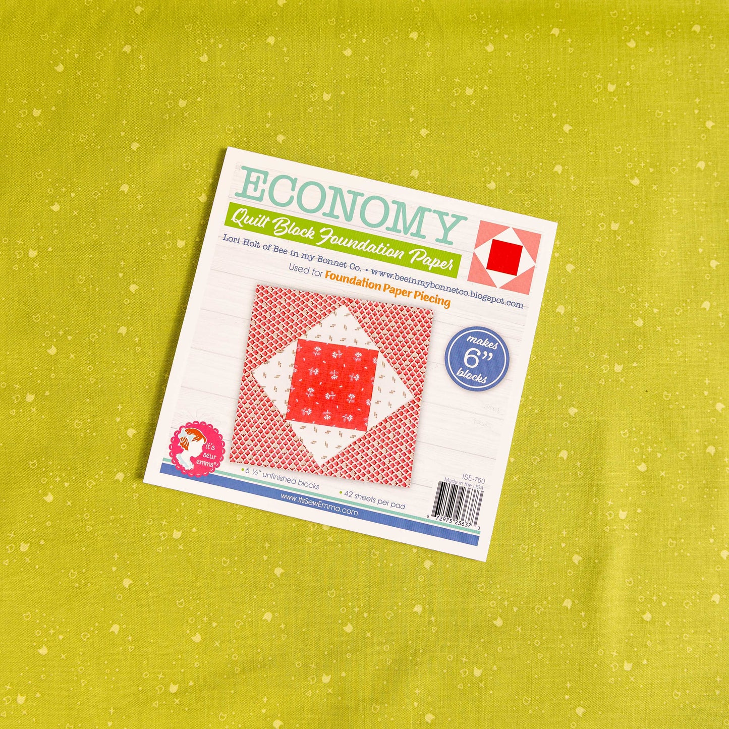 6" Economy Quilt Block Foundation Paper