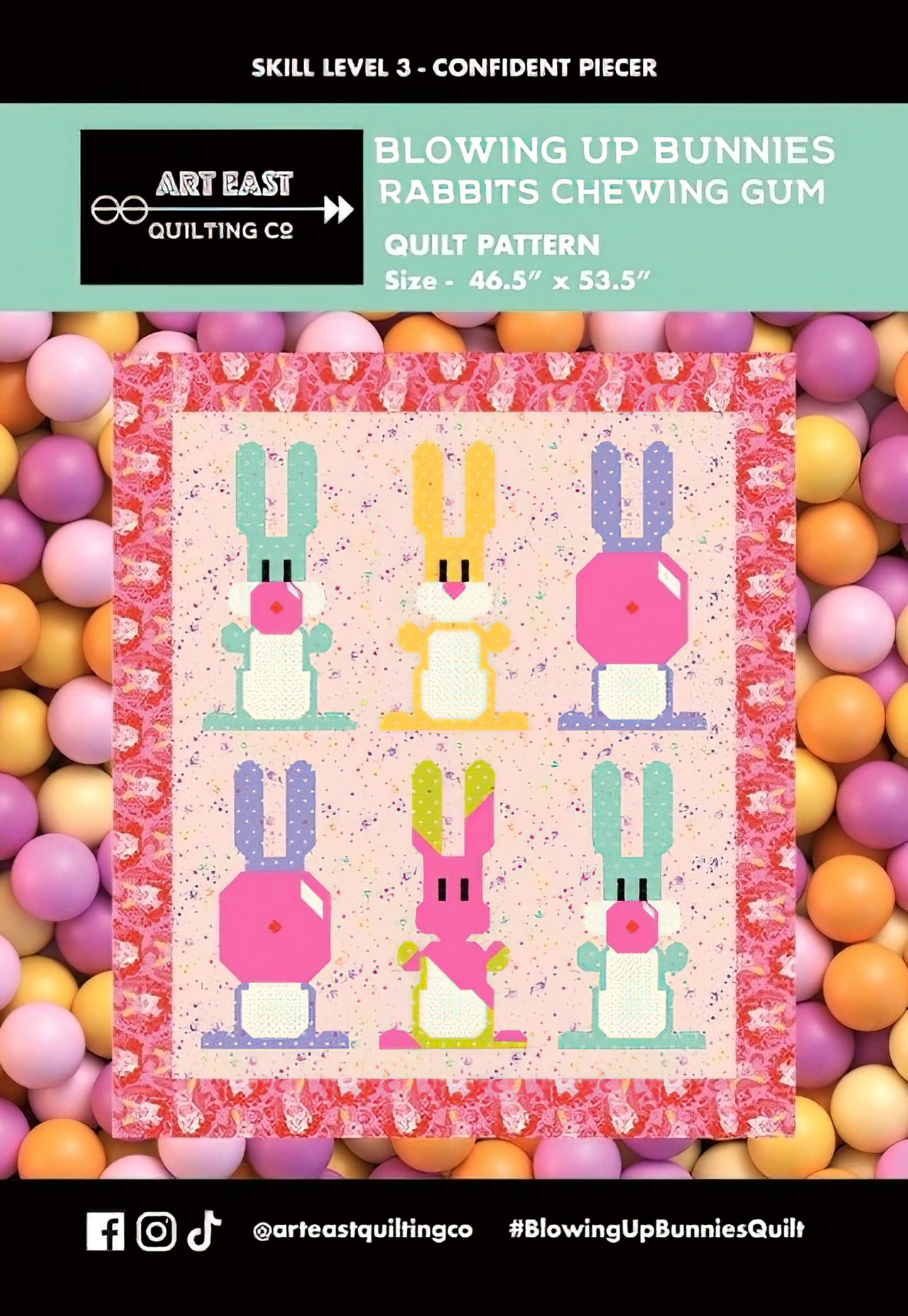 Blowing Up Bunnies Paper Pattern by Art East