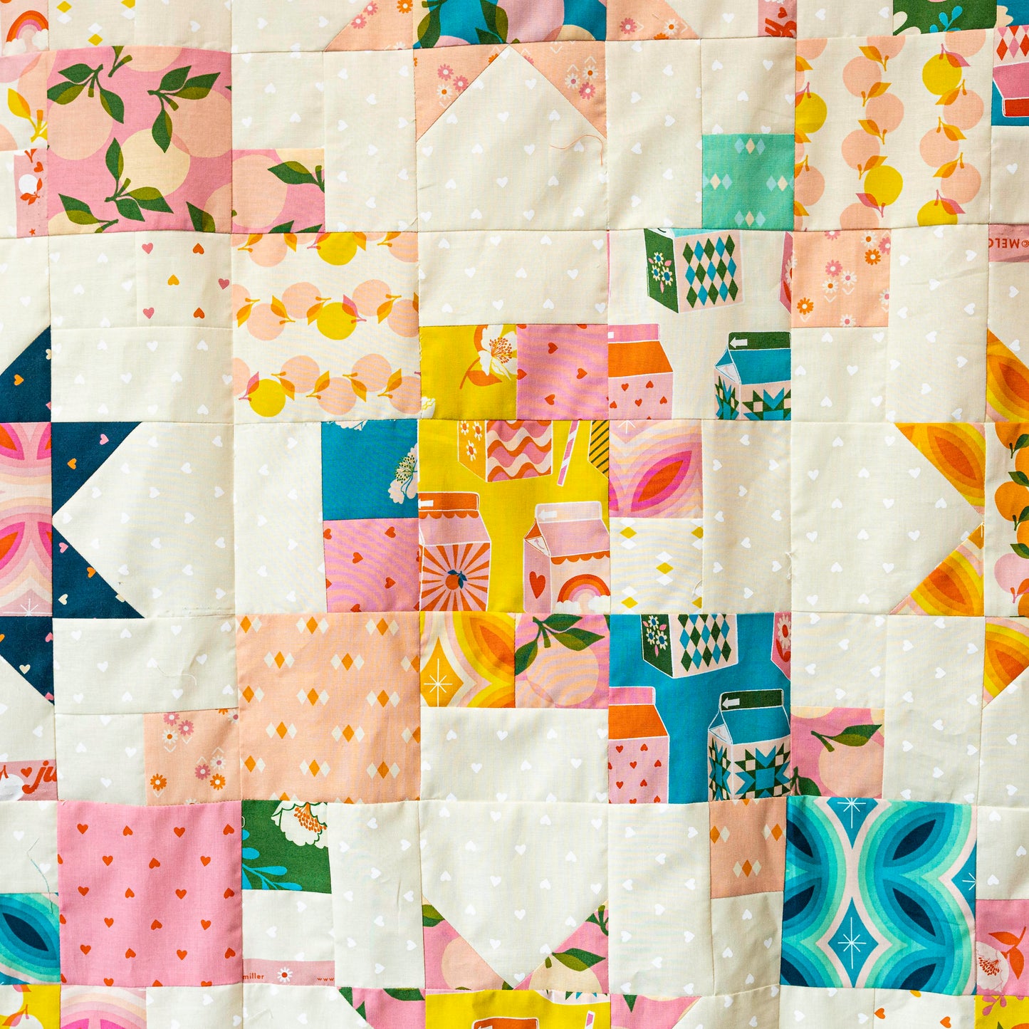 SAMPLE SALE: Pieced Juicestand Quilt Top