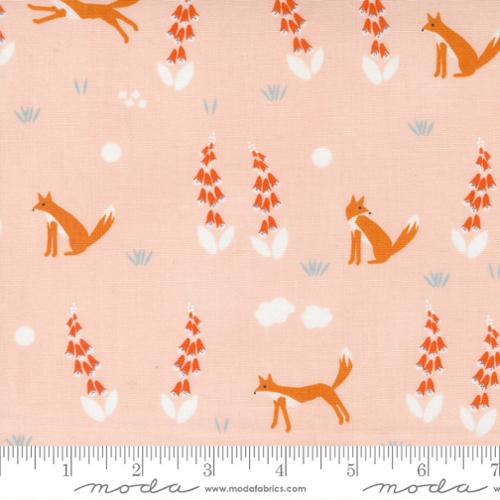 CHRISTMAS SALE: Meander Foxes Blush 24581 13 by Aneela Hoey for Moda