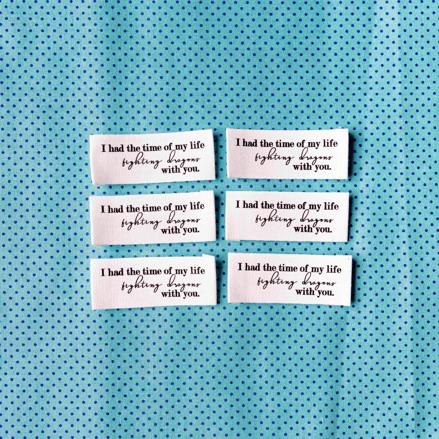 I Had the Time of My Life - Cotton Luxe Sew In Label by Intensely Distracted Swiftie
