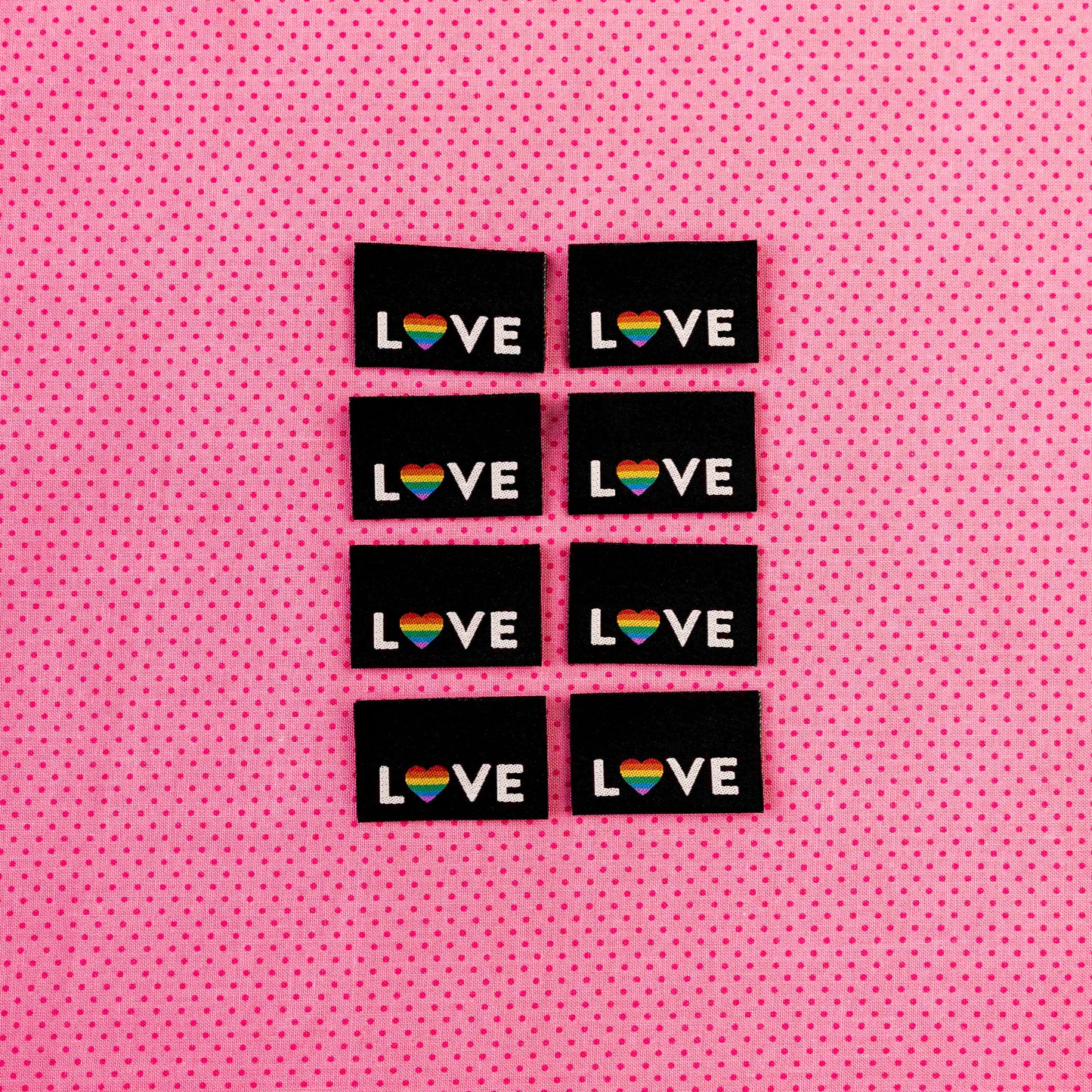 Love Pride Heart Woven Labels by Sarah Hearts