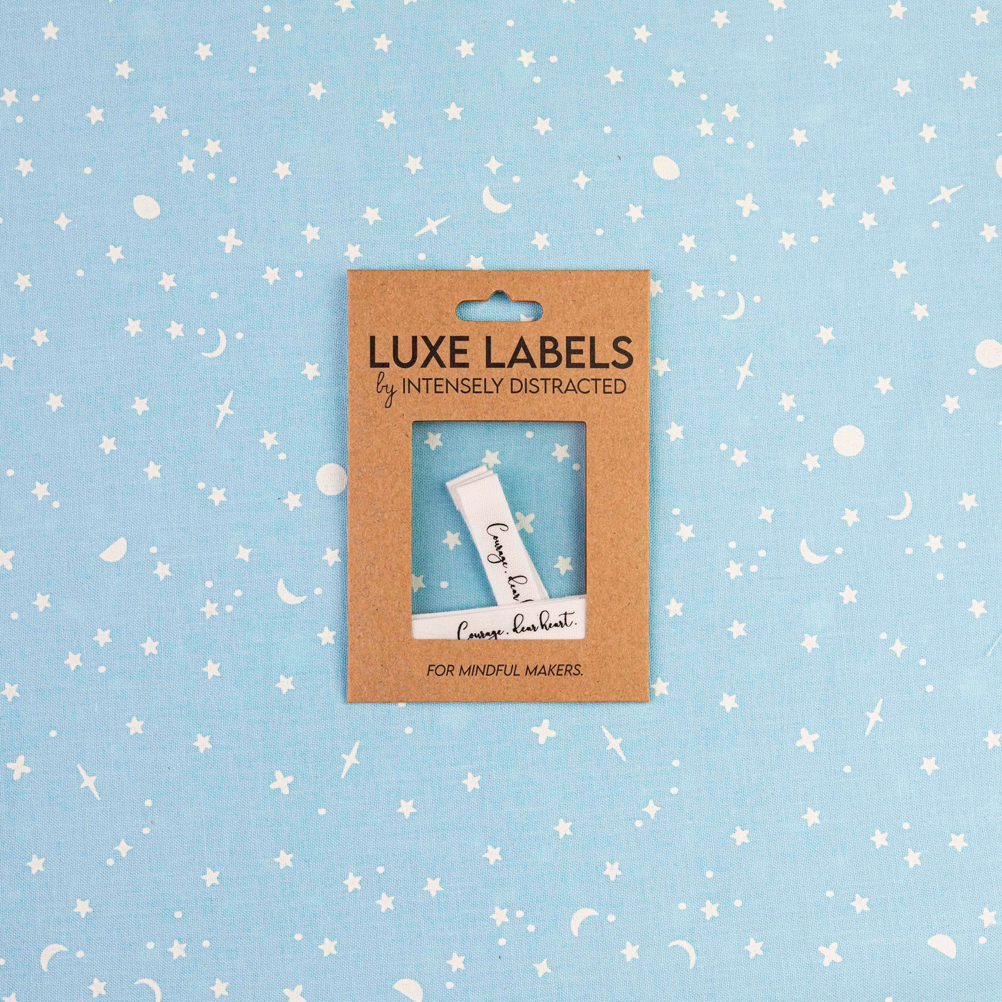 Courage, Dear Heart - Cotton Luxe Sew In Label by Intensely Distracted