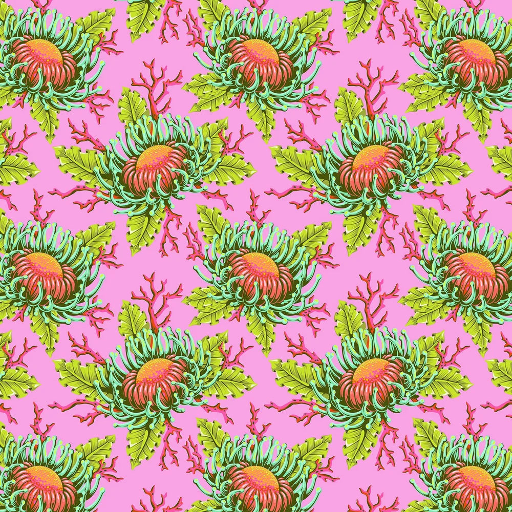 Floral Reef - FRIENDS & ANEMONES PWTP265 Coralline - Tula Pink