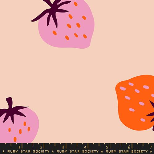 Ruby Star Society 108" Backing Strawberry Kimberly Kight Peach