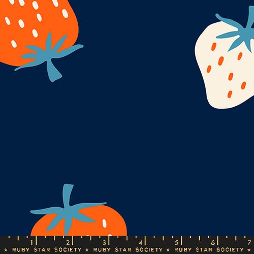 Ruby Star Society 108" Backing Strawberry by Kimberly Kight Navy