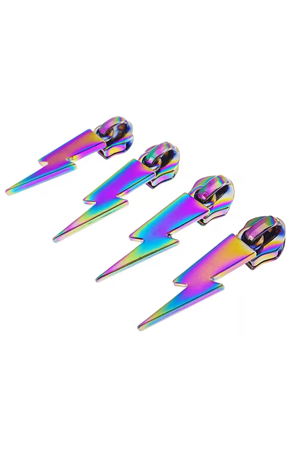 Iridescent Lightning Bolt Zipper Pulls by Sassafras Lane