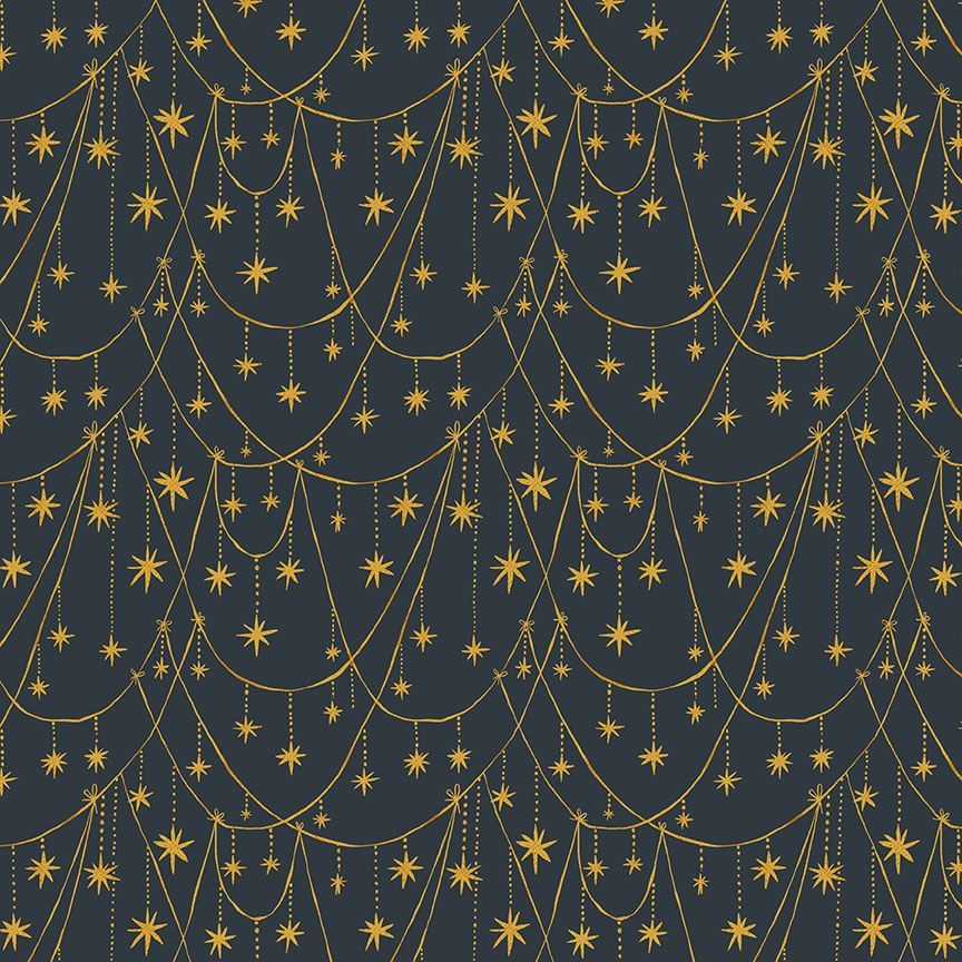 Holly Jolly - Star Garland STELLA-DFG3187 SLATE by Dear Stella
