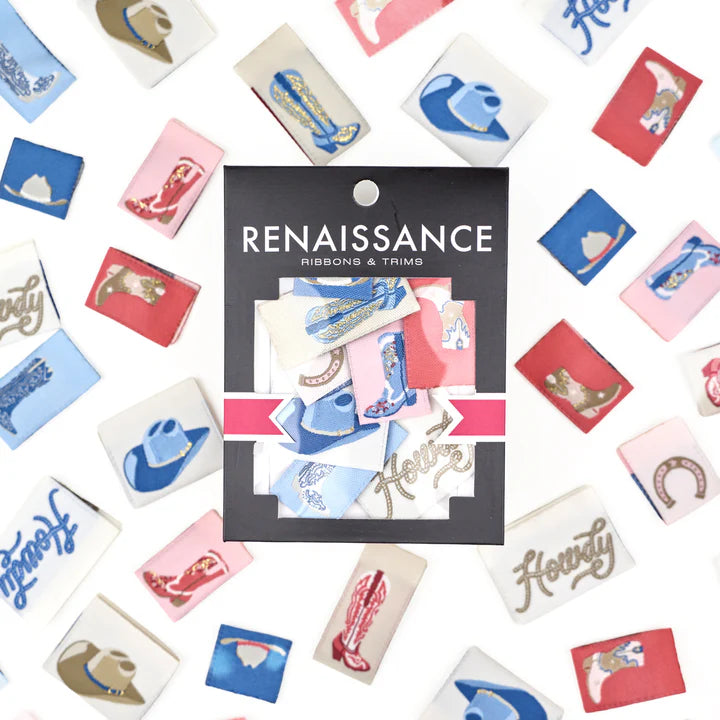 Renaissance Ribbon Labels Boot Scootin' - Woven Label Pack