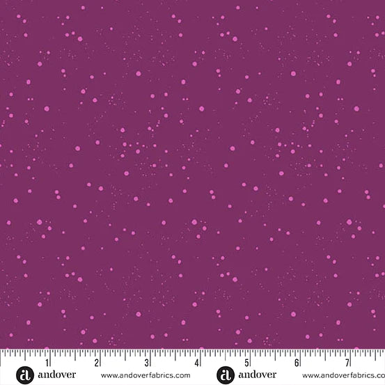 Petals and Stitches | Tinted Dots in Plum by Stephanie Organes