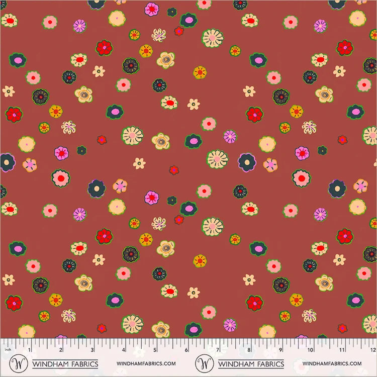 Boat Race Beads by Heather Ross for Windham Fabrics 55603D-6 Brown