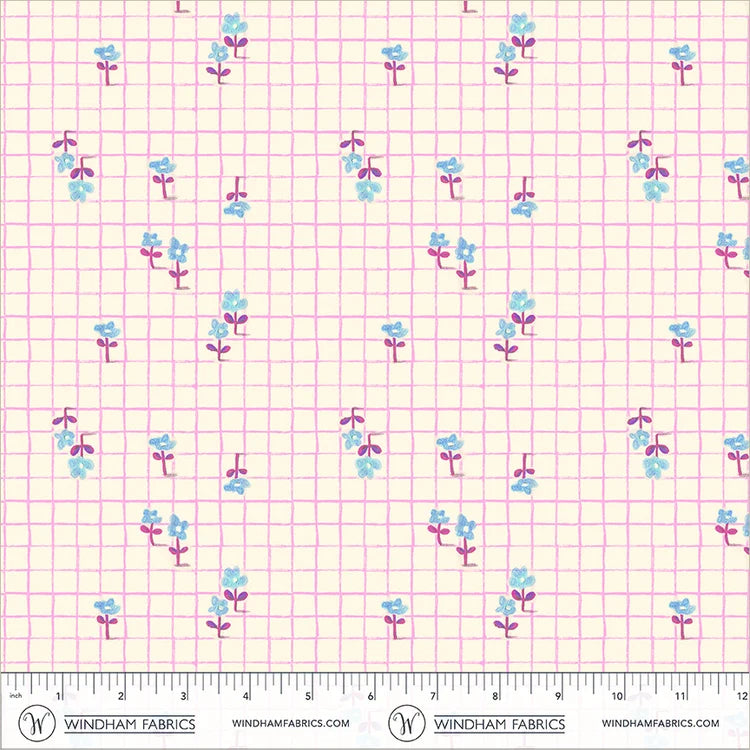 Boat Race Trellis by Heather Ross for Windham Fabrics 55609D-20 Hot Pink