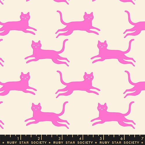 Oops All Cats Neon Pink by Sarah Watts for Ruby Star Society RS2150 12