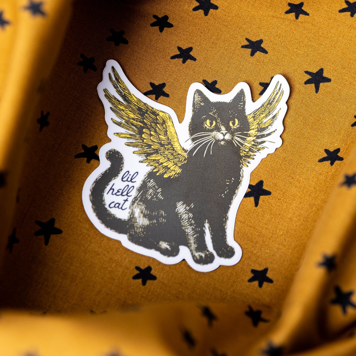 Lil Hell Cat - Sticker by Yarnival